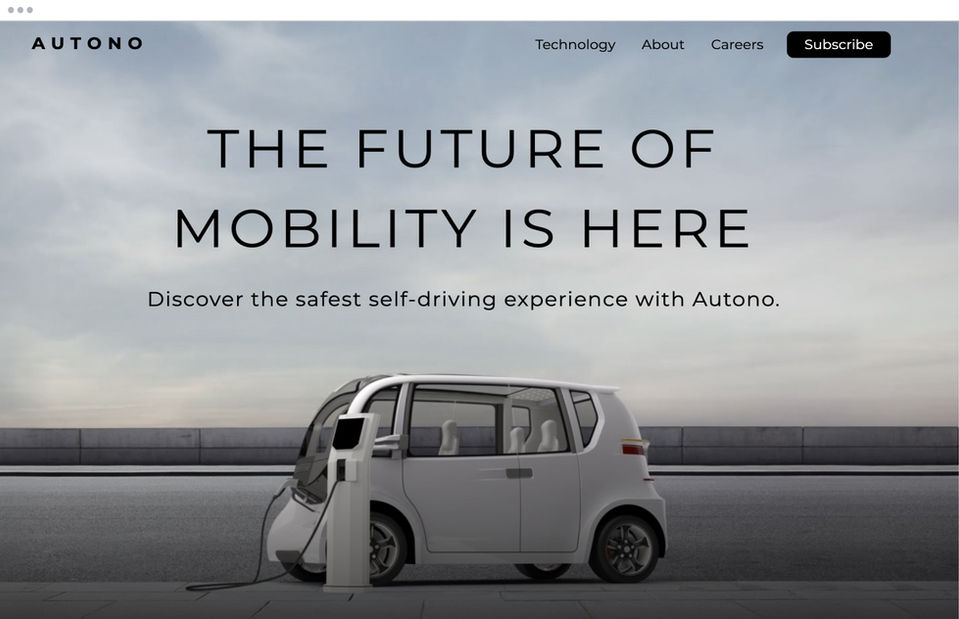 Web pro autonomně řízené auto.