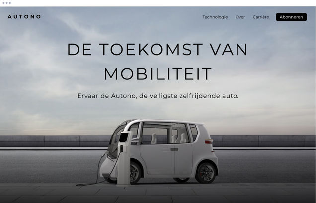 Website template voor tech bedrijf