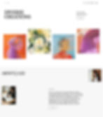 Art portfolio website template for diverse creations