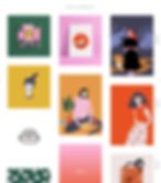 Illustration portfolio website template for an illustrator