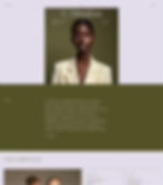 Model portfolio site template for a modeling agency