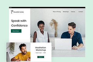 Image of public speaking courses website