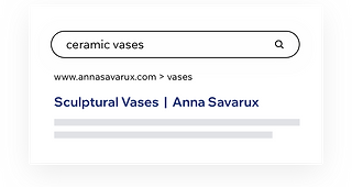 Google results for a search query on “ceramic vases”