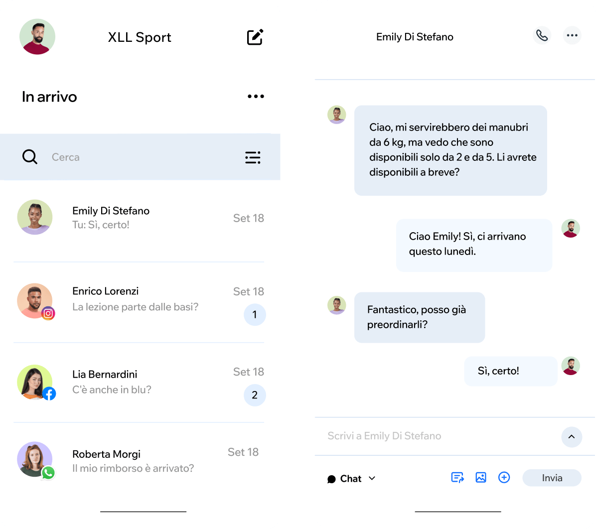 Gestione del sito web da un dispositivo mobile