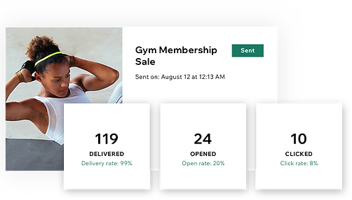 Image of an email marketing feature that shows you when you sent an email