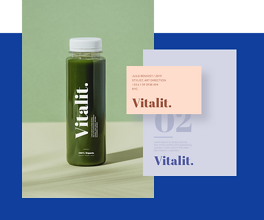 Một chai trong suốt có kiểu dáng lạ mắt với logo Vitalit được thiết kế bởi Wix.